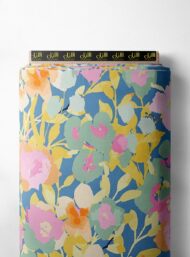 Bloom flower style with pink,green colors