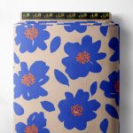 Petal flower style with blue,orange colors