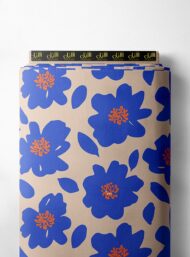 Petal flower style with blue,orange colors