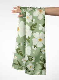 Bloom flower style with green,white colors - Image 3