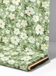 Bloom flower style with green,white colors - Image 4