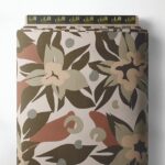 Leaf flower style with brown,green colors