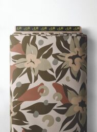 Leaf flower style with brown,green colors