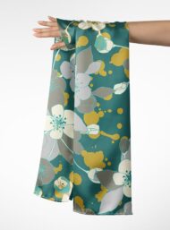 Bloom flower style with white,blue colors - Image 3