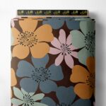 Petal flower style with brown,orange colors