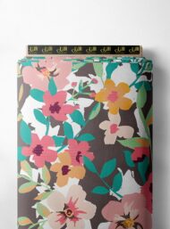 Leaf flower style with pink,green colors