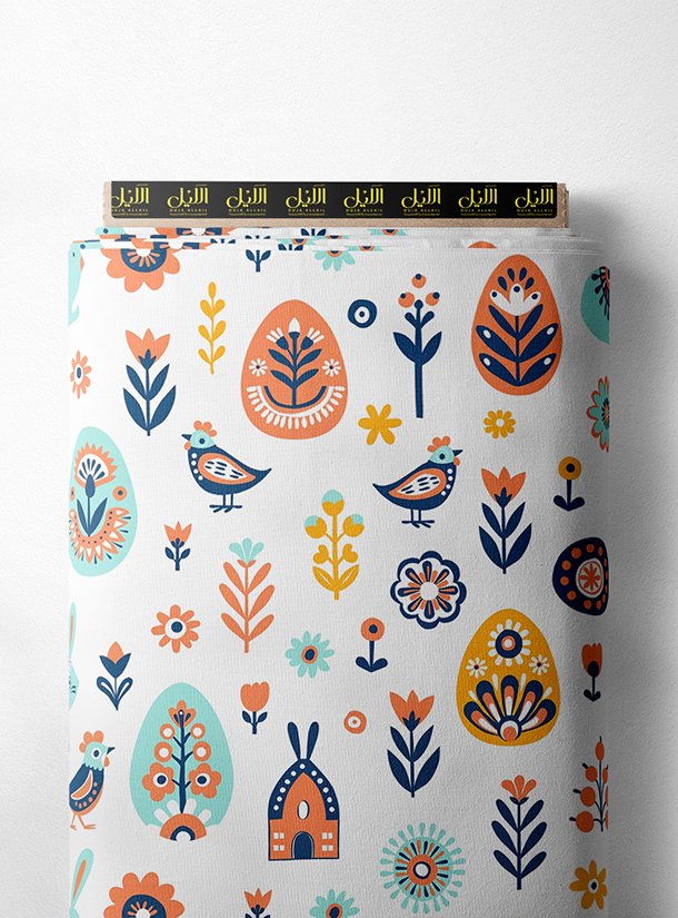 LAI02-0587_1-1.jpg Bunny flower style with blue,orange colors - Image 1