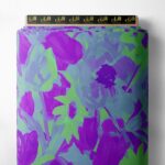 Bloom flower style with purple, green colors