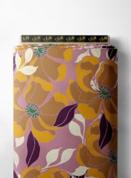 Bloom flower style with brown,yellow colors