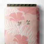 Bloom flower style with pink,green colors