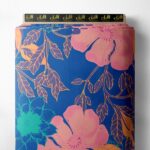 Leaf flower style with pink,green colors