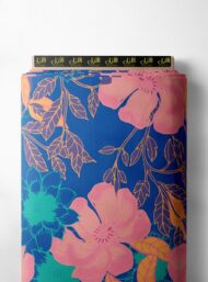 Leaf flower style with pink,green colors