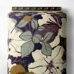 Leaf flower style with brown,white colors