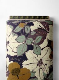 Leaf flower style with brown,white colors