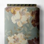 Bloom flower style with brown,yellow colors