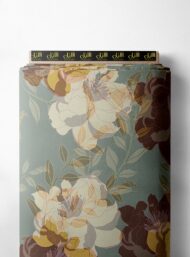 Bloom flower style with brown,yellow colors