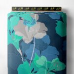 Petal flower style with blue,green colors