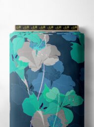 Petal flower style with blue,green colors