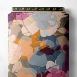 Bloom flower style with pink,grey colors