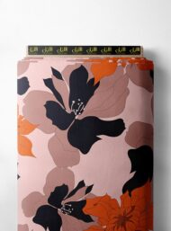 Bloom flower style with orange,black colors