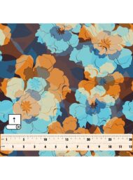 Bloom flower style with blue,orange colors - Image 5