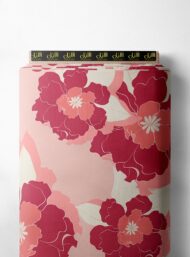 Bloom flower style with pink,red colors