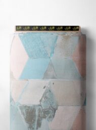 Hexagon geometric style with blue,pink colors