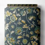 Leaf flower style with blue,yellow colors