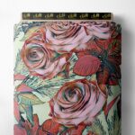 Rose flower style with red,green colors