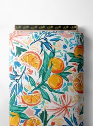 Orange flower style with orange,green colors