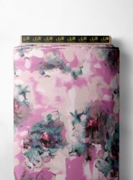 Petal flower style with pink,green colors