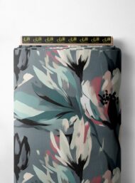 Petal flower style with black,white colors