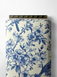 Bird flower style with blue,white colors