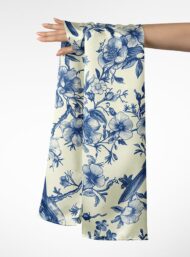 Bird flower style with blue,white colors - Image 3