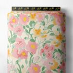 Petal flower style with pink,green colors