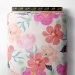 Petal flower style with pink,green colors