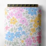 Petal flower style with blue,pink colors