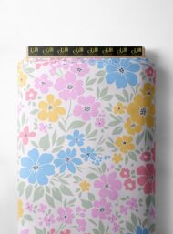 Petal flower style with blue,pink colors