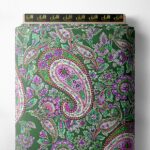 Paisley flower style with pink,green colors