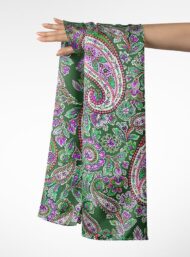 Paisley flower style with pink,green colors - Image 3