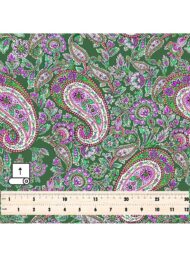 Paisley flower style with pink,green colors - Image 5