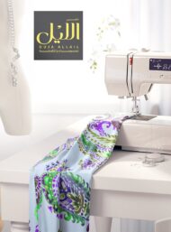 Leaf flower style with green,purple colors - Image 7