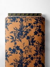 Leaf flower style with blue, orange colors