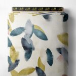 Leaf flower style with green,blue colors