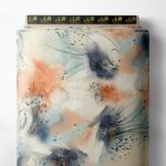 Petal flower style with blue,orange colors