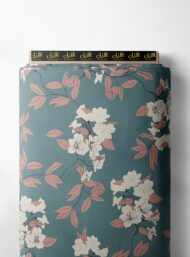 Leaf flower style with pink,white colors