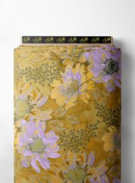 Bloom flower style with yellow,purple colors