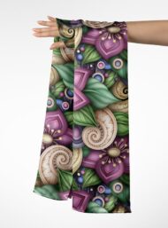 Flower mixed style with purple, green colors - Image 3