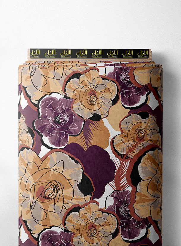 LAI02-0662_1-1.jpg Rose flower style with brown, purple colors - Image 1