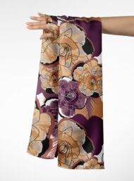Rose flower style with brown, purple colors - Image 3